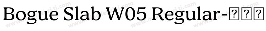 Bogue Slab W05 Regular字体转换